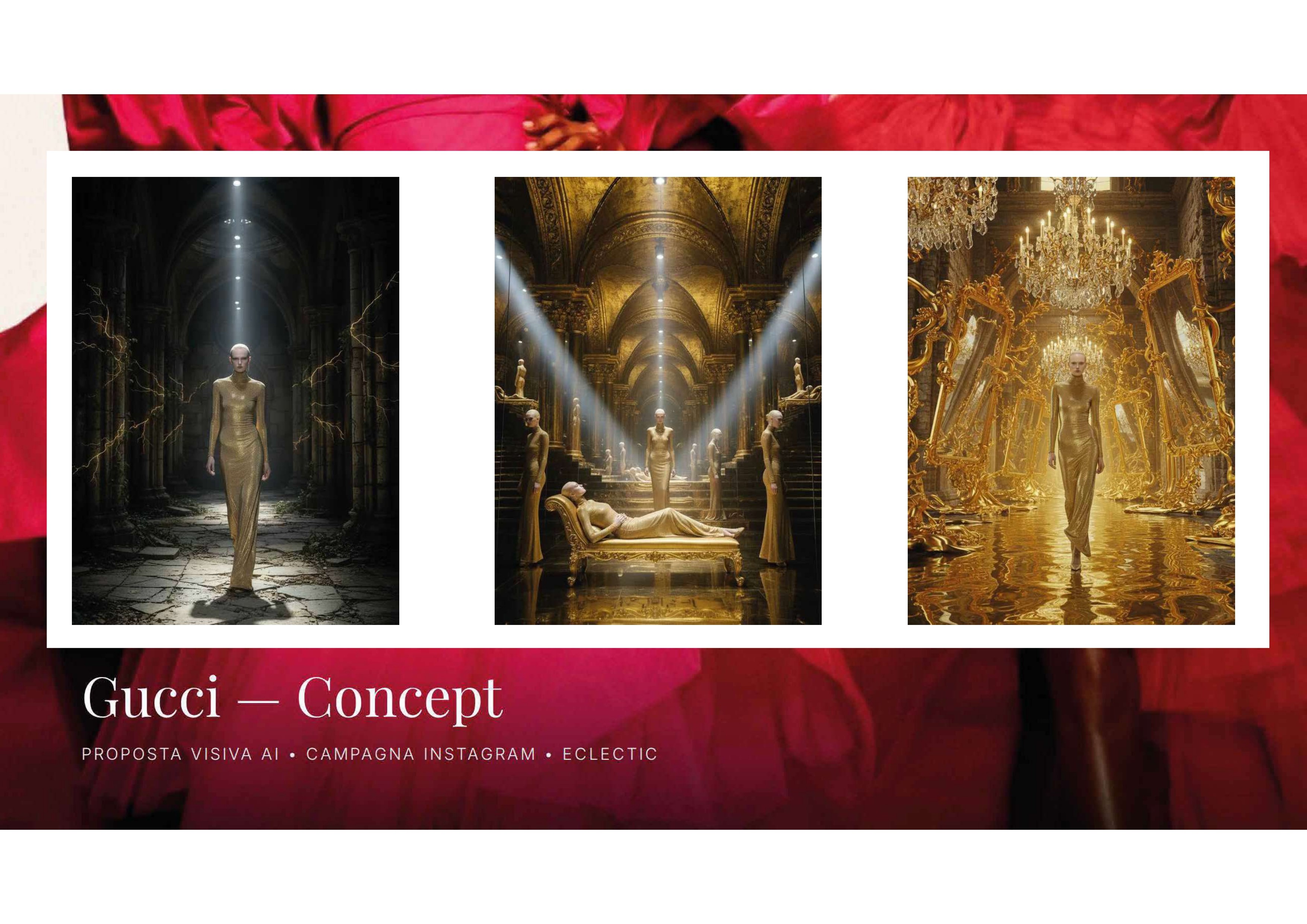 Concept AI character study ispirato a Gucci