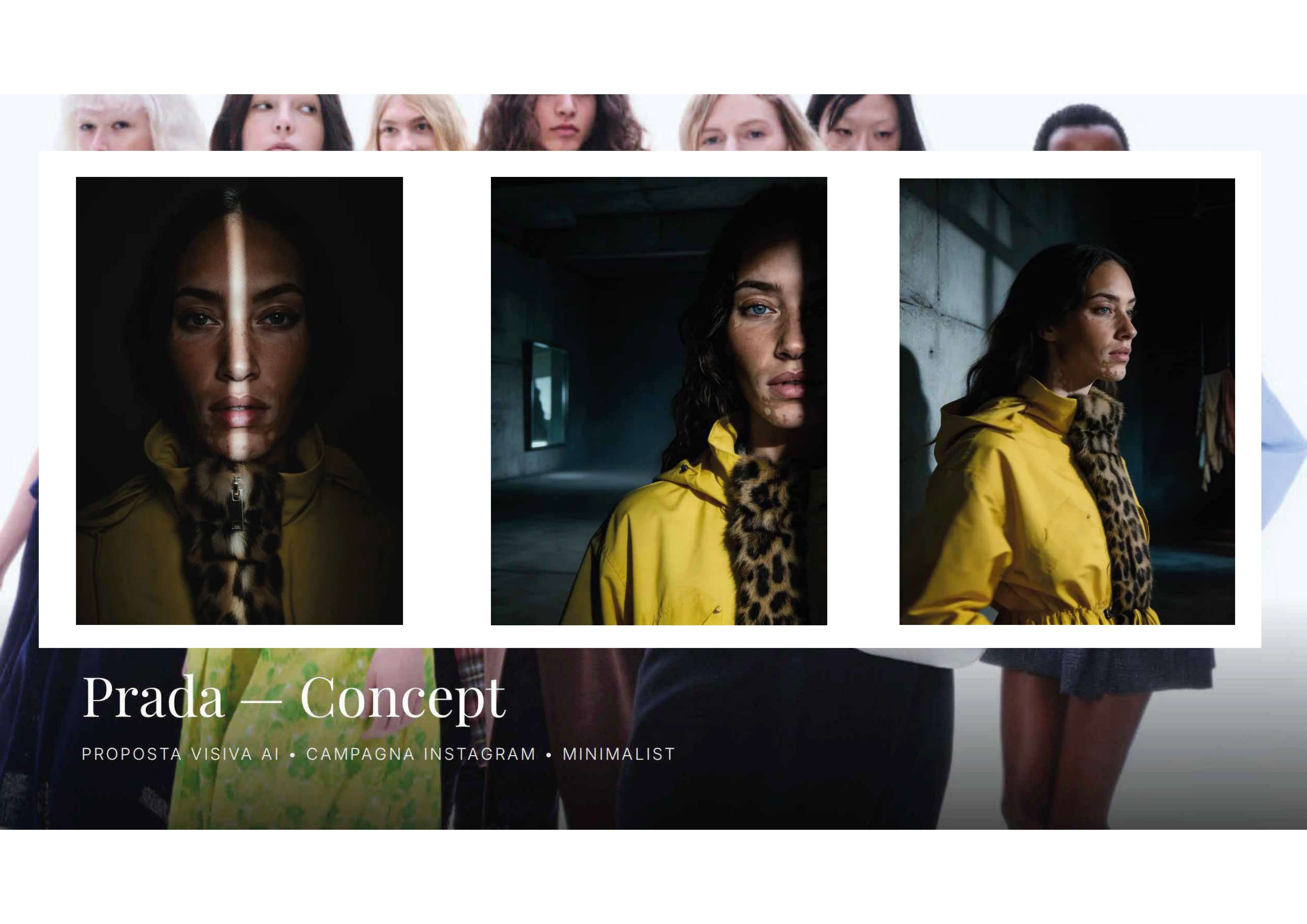 Concept AI minimal direction ispirato a Prada